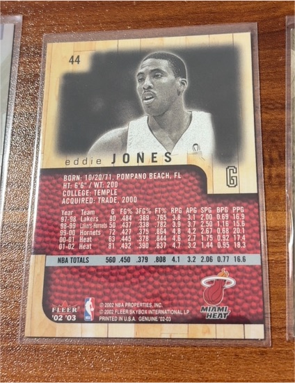 2002-03 Fleer Genuine #44 Eddie Jones — front