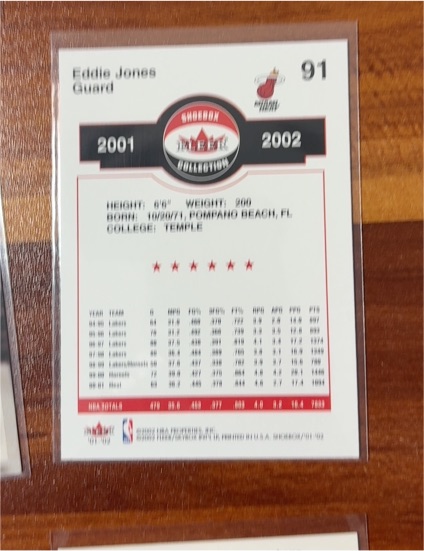 2001 Fleer Authentix #91 Eddie Jones — front