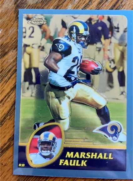 2003 Topps Chrome #136 Marshall Faulk — front