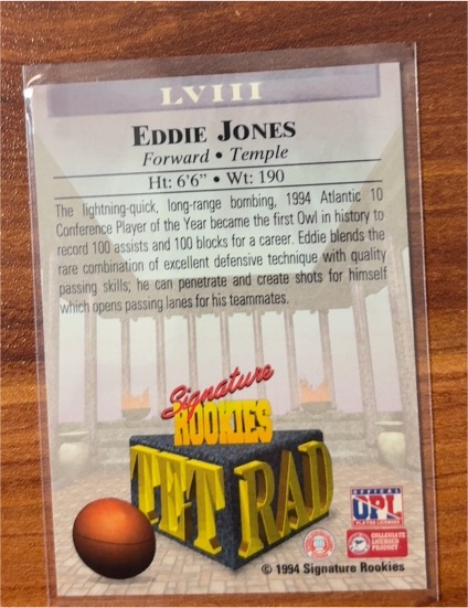 1994 Signature Rookies Tetrad #58 Eddie Jones — front