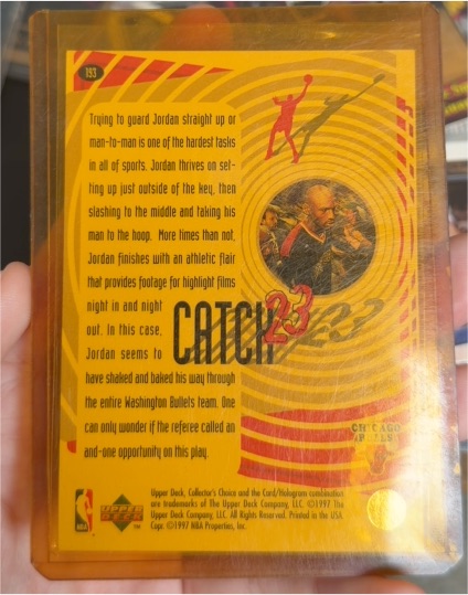 1997-98 Upper Deck Collector's Choice #193 Michael Jordan Catch 23 — front