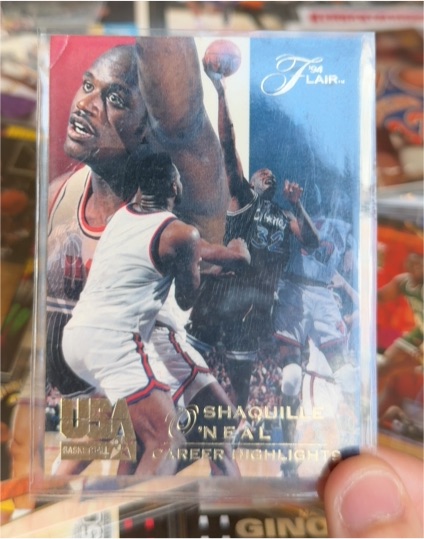 1994 Flair USA Basketball #74 Shaquille O'Neal Career Highlights — front