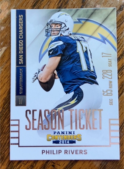 2014 Panini Contenders Season Ticket #28 Philip Rivers — front
