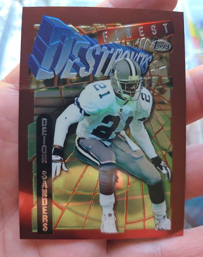 1996 Topps Finest Destroyers #151 Deion Sanders — front