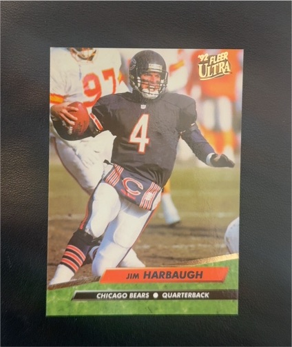 1992 Fleer Ultra #40 Jim Harbaugh — front