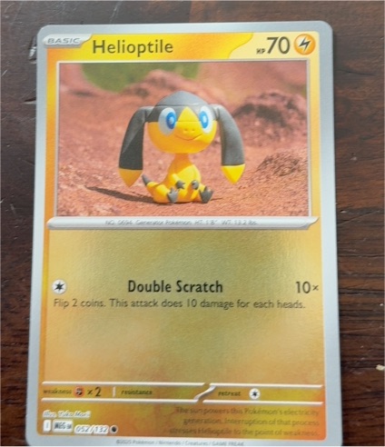 2015 Pokémon Mega Evolution #52 Helioptile — front