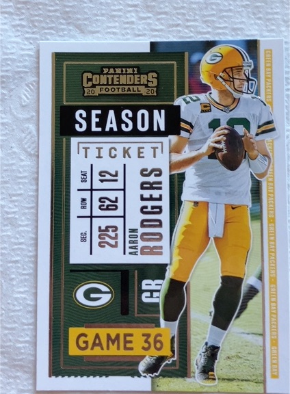2020 Panini Contenders #1 Aaron Rodgers — front