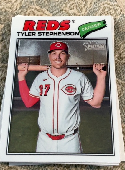2026 Topps Heritage #138 Tyler Stephenson — front