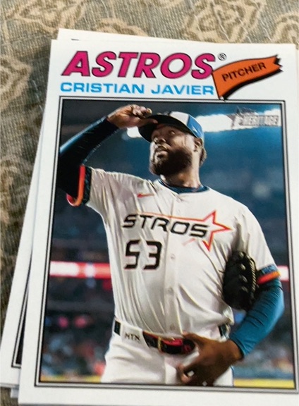 2026 Topps Heritage #330 Cristian Javier — front