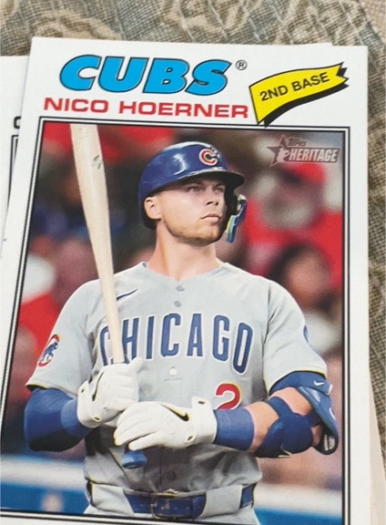 2026 Topps Heritage #28 Nico Hoerner — front