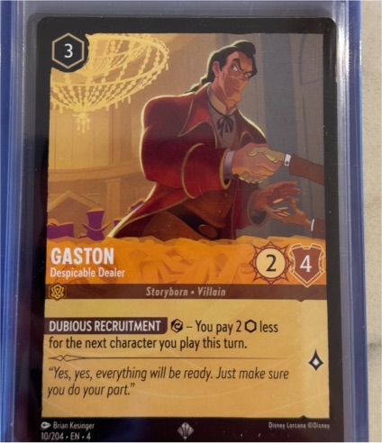 Disney Lorcana Ursula's Return #10 Gaston - Despicable Dealer — front