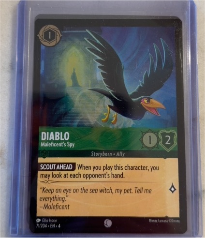 2024 Disney Lorcana Ursula's Return #71 Diablo Maleficent's Spy — front