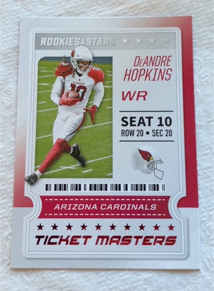 2020 Panini Rookies & Stars Ticket Masters #13 DeAndre Hopkins — front