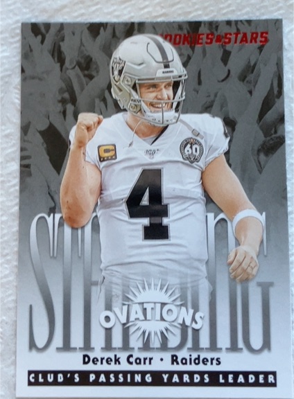 2020 Panini Rookies & Stars #SO-4 Derek Carr Standing Ovation — front