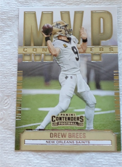 2020 Panini Contenders MVP Contenders #MC-DBR Drew Brees — front