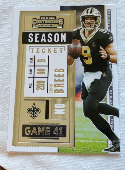 2020 Panini Contenders Season Ticket #40 Drew Brees — front