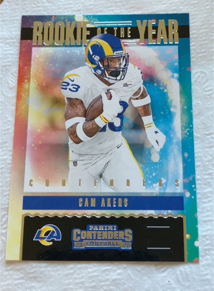 2020 Panini Contenders #RY-CAK Cam Akers Rookie of the Year — front