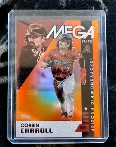 2025 Topps Mega Stars Orange Foilboard #MEGA-19 Corbin Carroll — front