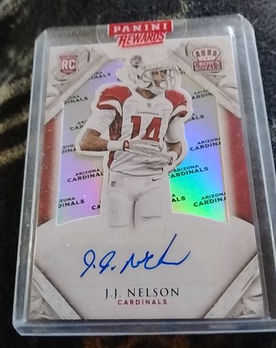 2015 Panini Crown Royale #174 J.J. Nelson — front