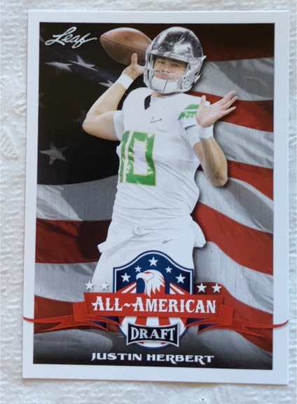 2020 Leaf Draft All-American #63 Justin Herbert — front