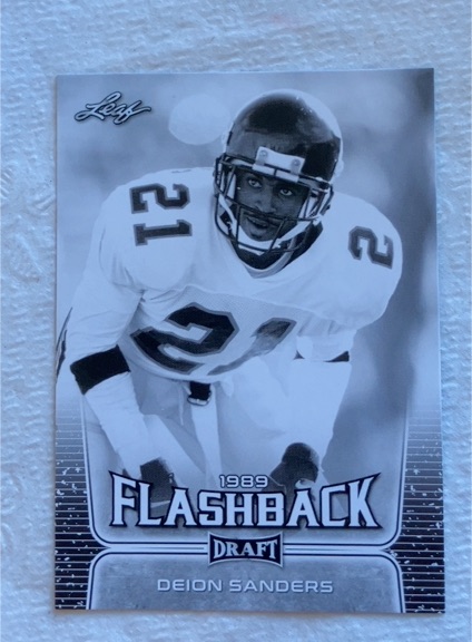 2020 Leaf Draft #95 Deion Sanders — front