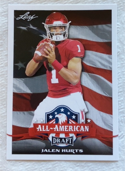 2020 Leaf Draft All-American #75 Jalen Hurts — front