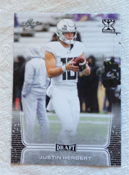 2020 Leaf Draft #03 Justin Herbert — front