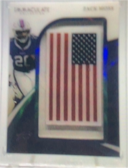 2020 Panini Immaculate #Flag RC Helmet Relic Zack Moss — front