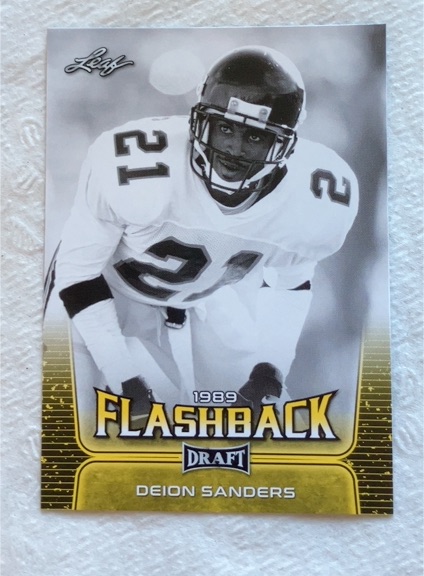 2020 Leaf Draft #95 Deion Sanders — front