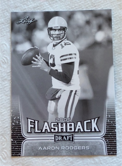 2020 Leaf Draft #91 Aaron Rodgers — front