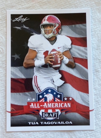 2020 Leaf Draft All-American #62 Tua Tagovailoa — front