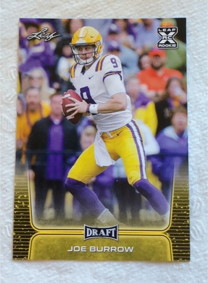 2020 Leaf Draft #01 Joe Burrow — front
