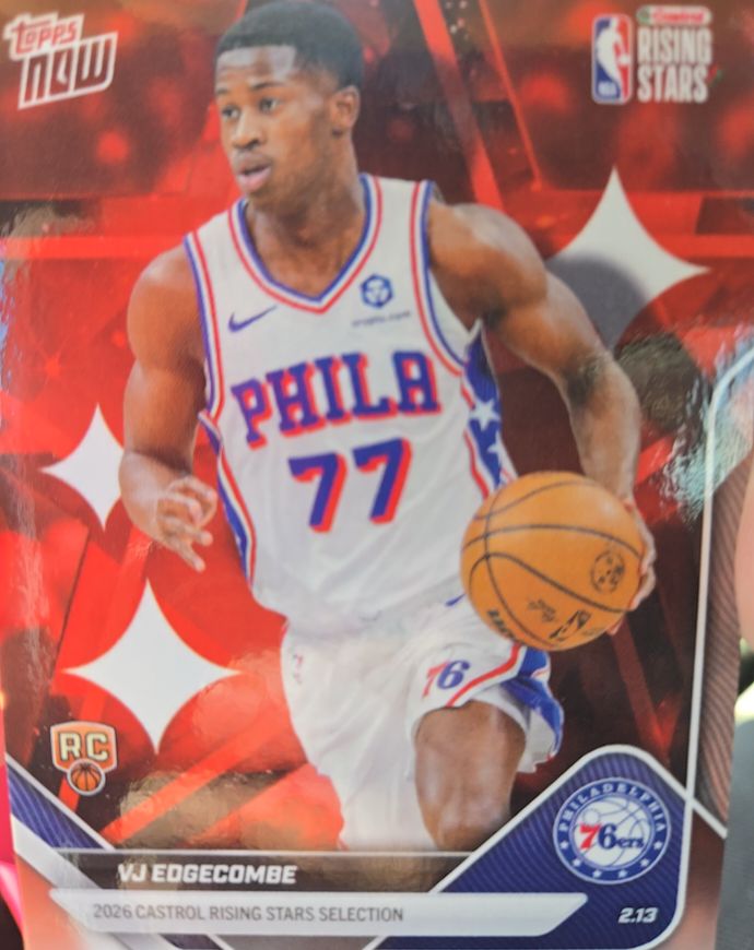 2026 Topps Now #RS3 VJ Edgecombe — front