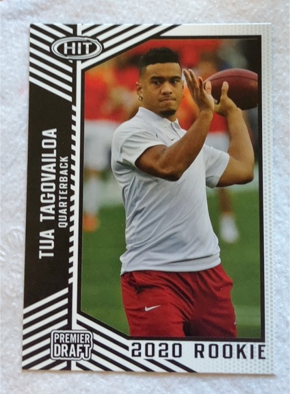 2020 Sage Hit Premier Draft #13 Tua Tagovailoa Rookie — front