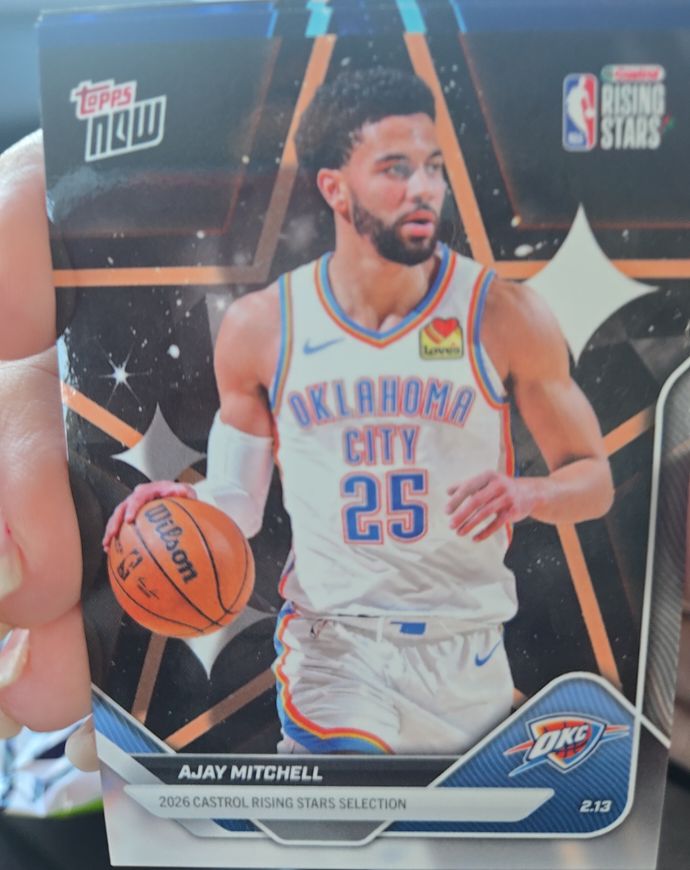 2026 Topps NOW Rising Stars #17 Ajay Mitchell — front