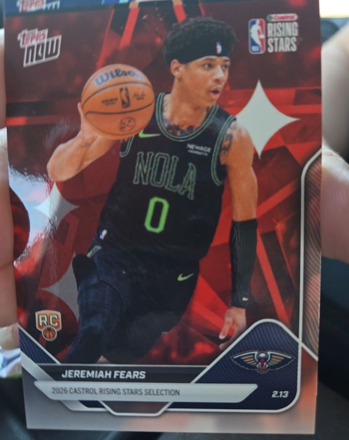 2026 ToppsNow Rising Stars #RS19 Jeremiah Fears — front