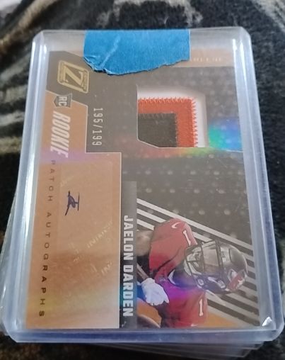 2021 Panini Zenith #RC Jaelon Darden Rookie Patch Auto — front