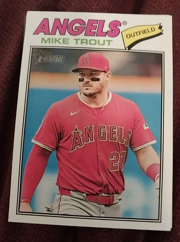 2026 Topps Heritage #163 Mike Trout — front
