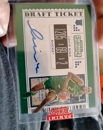 2019 Panini Contenders Draft Picks #122 Louis King Draft Ticket — front
