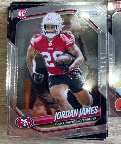 2025 Panini Prizm #323 Jordan James — front