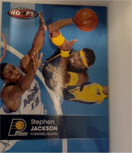 2004 NBA Hoops Stephen Jackson Indiana Pacers — front