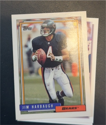1992 Topps #185 Jim Harbaugh — front