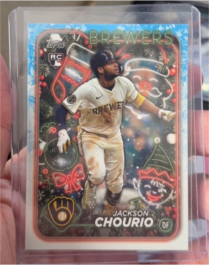 2024 Topps Holiday #H119 Jackson Chourio — front