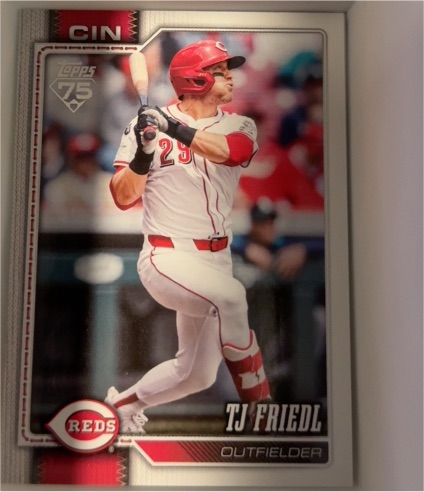 2025 Topps 75th Anniversary Series One #338 TJ Friedl — front