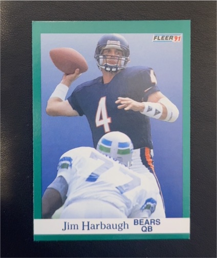 1991 Fleer #220 Jim Harbaugh — front