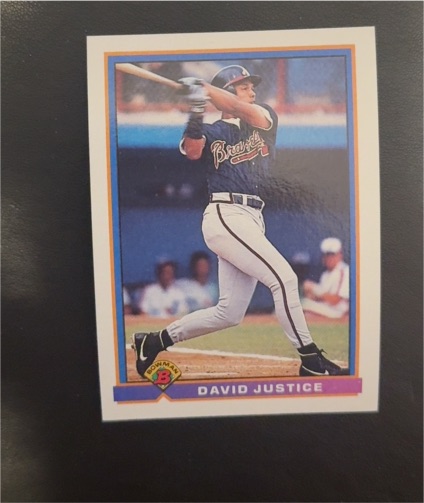 1991 Bowman #574 David Justice — front