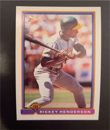 1991 Bowman #371 Rickey Henderson — front