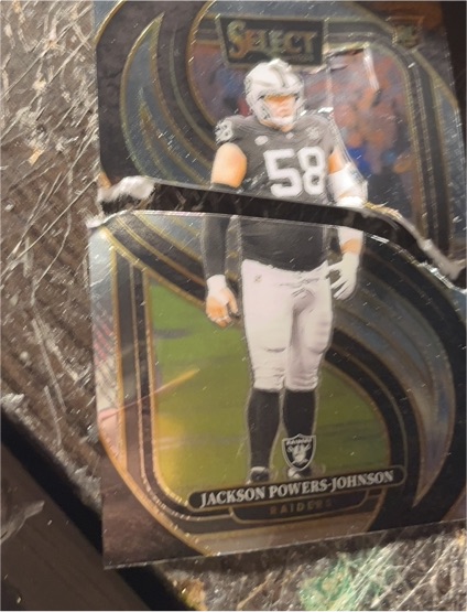 2024 Panini Select #148 Jackson Powers-Johnson Premier Level Silver Die-Cut — front