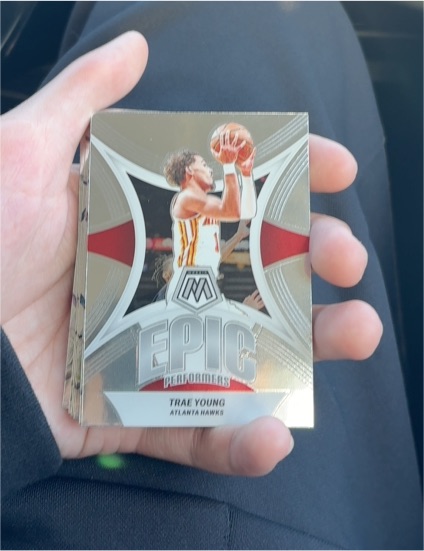 2023-24 Panini Mosaic #6 Trae Young Epic Performers — front