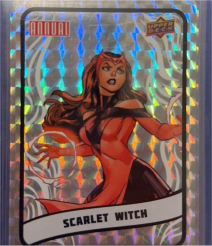 2023-24 Upper Deck Marvel Annual Backscatter #B22 Scarlet Witch — front